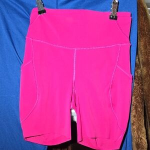 lululemon athletica Hot Pink High-Rise Bike Shorts with Side Pockets
